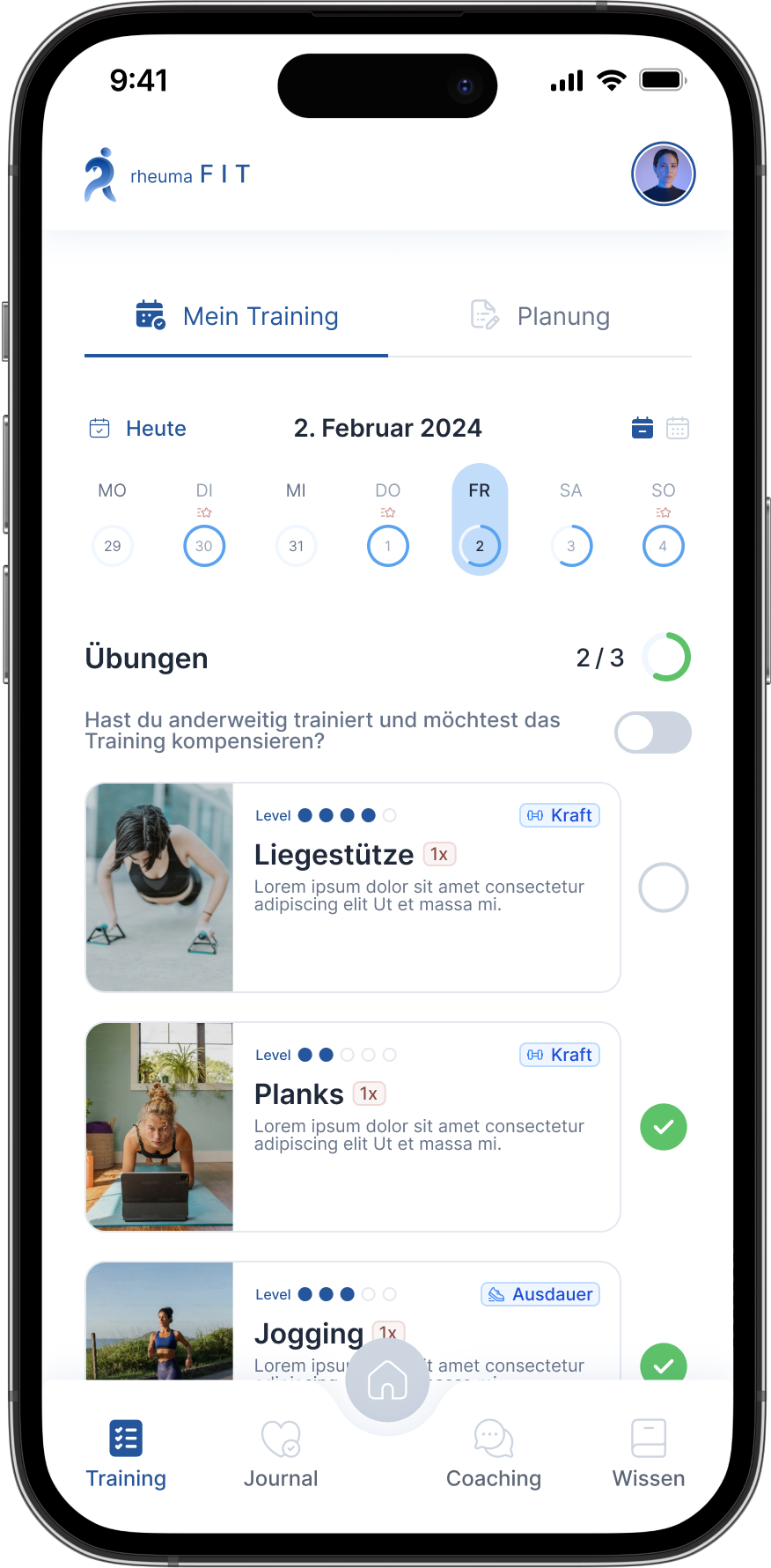 Individueller Trainingsplan